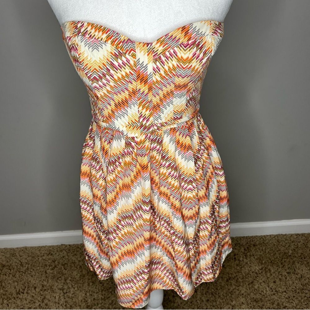 Parker silk strapless mini dress